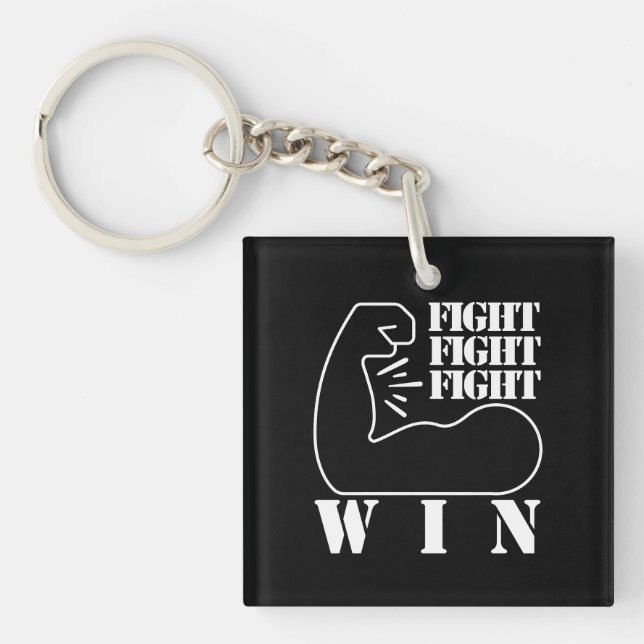 Porte-clefs Combattre, combattre, combattre, gagner (Devant)