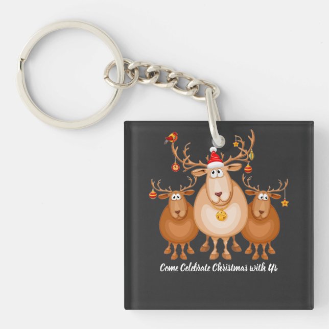 Porte-clefs Come Celebrate Christmas with Us by premora (Devant)