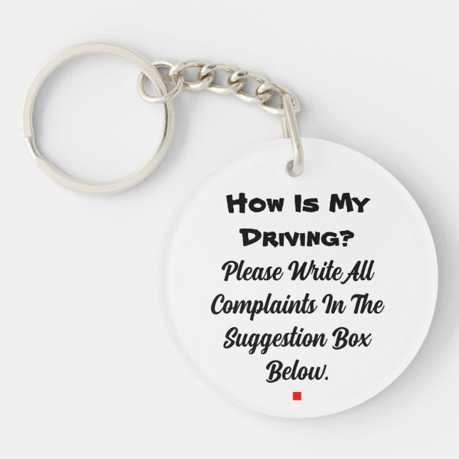 Porte-clefs Comment est mon Porte - clé de conduite (Devant)