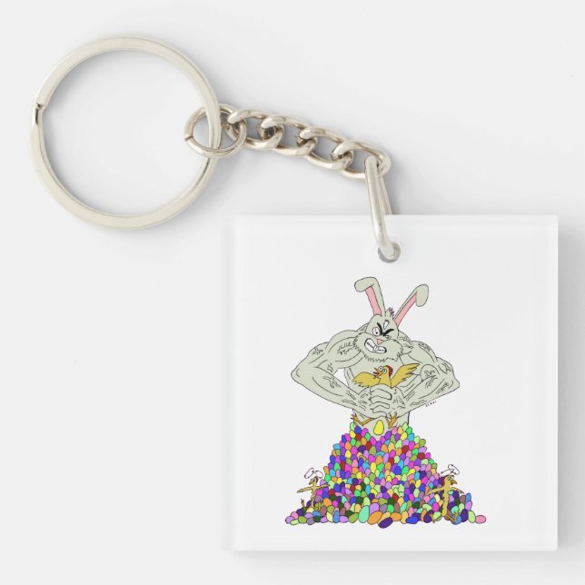 Porte-clefs Comment le lapin de Pâques obtient ses oeufs (Devant)