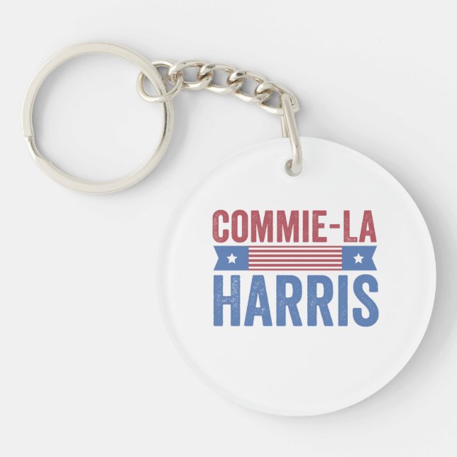 Porte-clefs Commie-La Harris 2024 Funny Anti Kamala Harris (Devant)