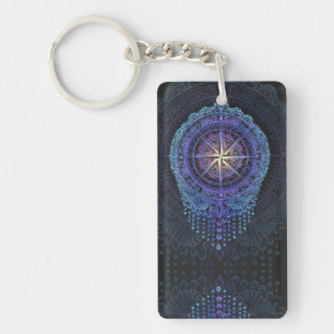 Porte-clefs Compas céleste Mandala