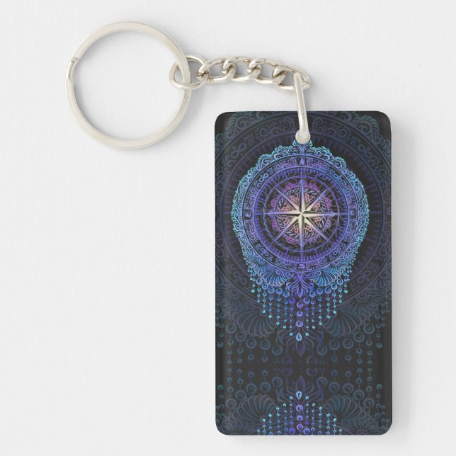 Porte-clefs Compas céleste Mandala (Devant)