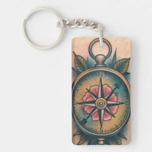 Porte-clefs Compass rose : Guidez l'amour*