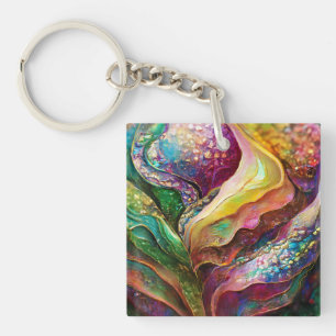 PORTE-CLEFS COMPOSITION ABSTRAITE