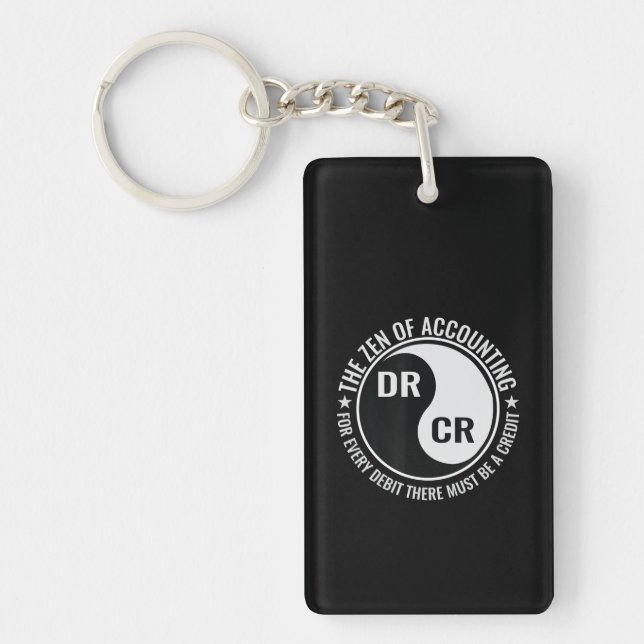 Porte-clefs Comptabilité zen Diplôme principal Comptable amusa (Devant)