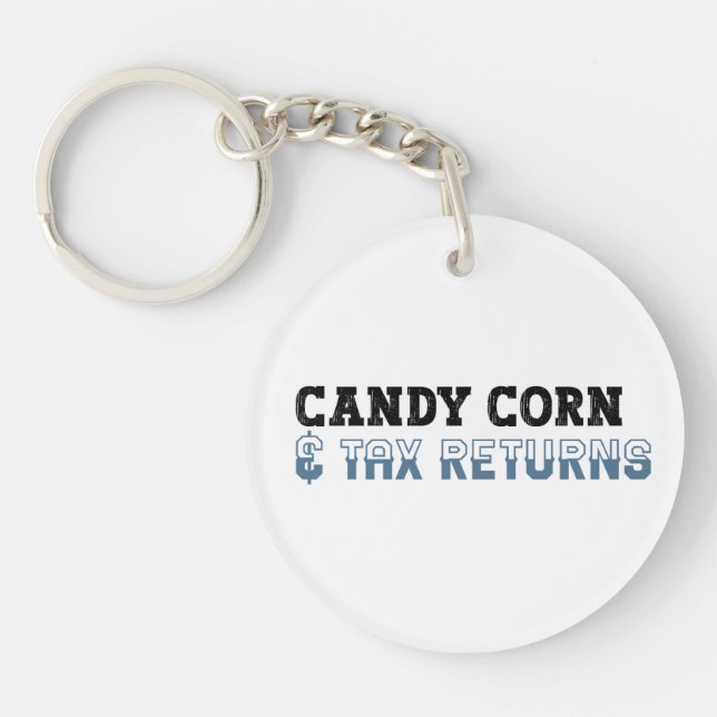 Porte-clefs Comptable amusant Halloween - Corn de bonbons (Devant)