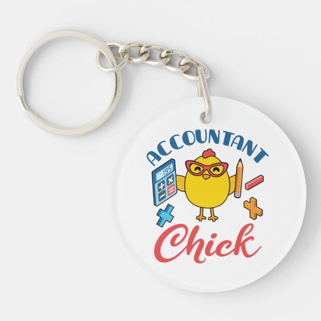 Porte-clefs Comptable Chick Accounting CPA Graduation Women (Devant)