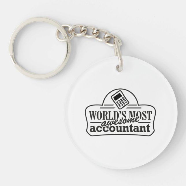 Porte-clefs Comptable le plus génial du monde (Devant)