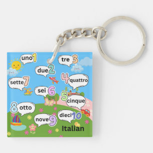 Porte-clefs Comte anglais et italien 1 à 10