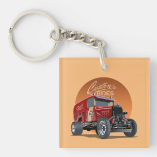 Porte-clefs Concept de voiture de course rétro customisé