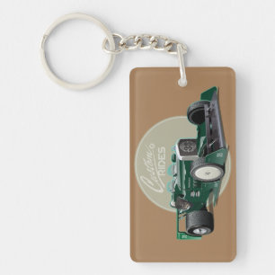 Porte-clefs Concept de voiture de course retro personnalisé