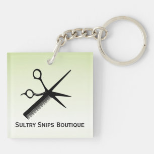 Porte-clefs Concepteur de beauté Vert Personnel avec Nom