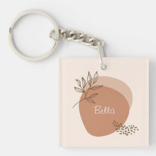 Porte-clefs Conception abstraite minimaliste personnalisée