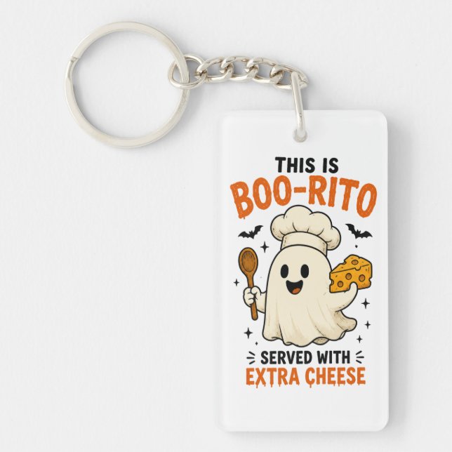 Porte-clefs Conception « Boo-Rito servi avec fromage supplémen (Devant)