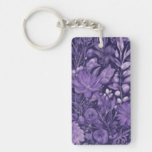 Porte-clefs Conception botanique élégante Purple Dream inspiré
