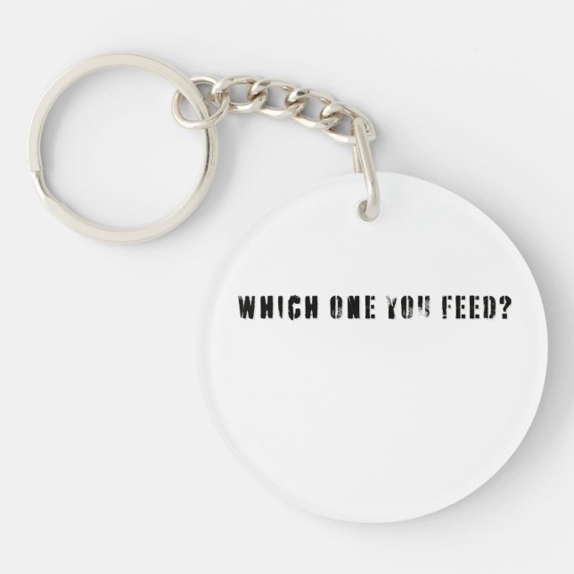 Porte-clefs Conception commerciale | Loup noir | 2 côté (Devant)