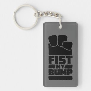 Porte-clefs Conception d'alien spatial drôle Fist My Bump