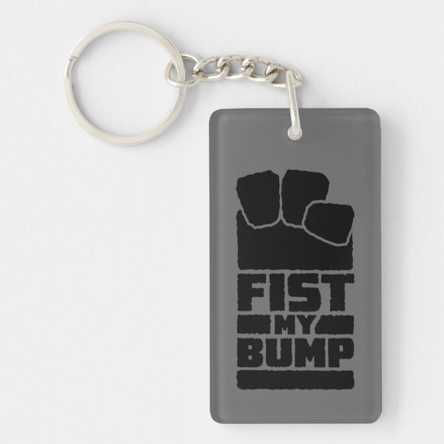 Porte-clefs Conception d'alien spatial drôle Fist My Bump (Devant)