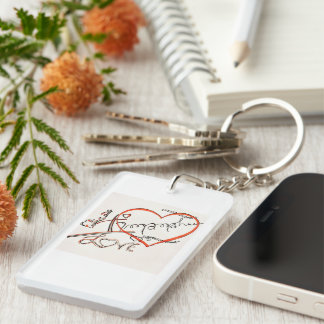 Porte-clefs conception d'art personnalisé calligraphie