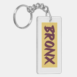 Porte-clefs Conception de base de texte Bronx sur Arrière - pl
