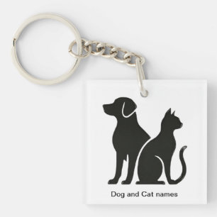 Porte-clefs Conception de boho de chien et de chat