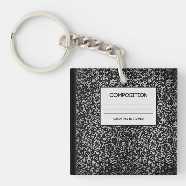 Porte-clefs Conception de carnet de composition (Devant)