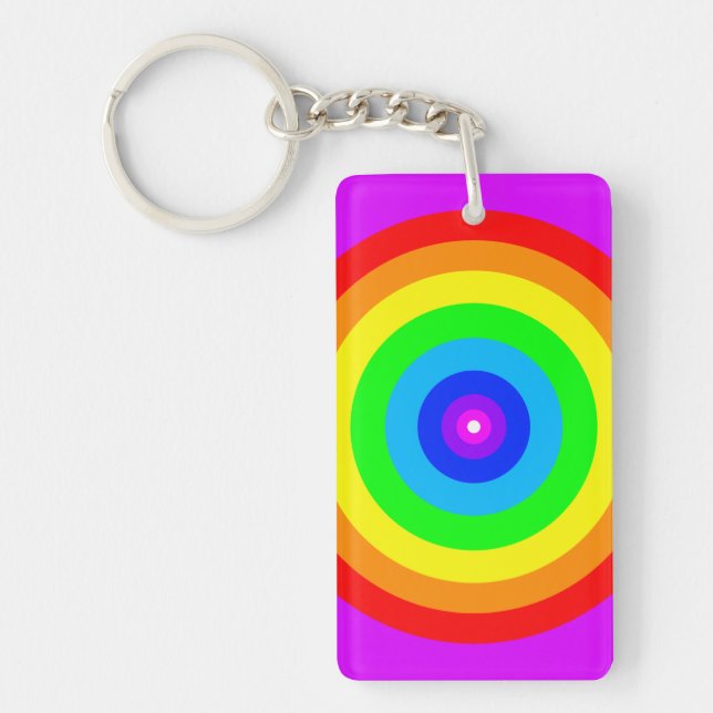 Porte-clefs Conception de cercle arc-en-ciel-40686 (Devant)