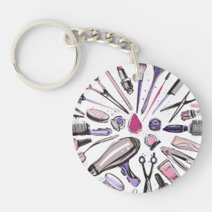 Porte-clefs Conception de cercle de maquillage