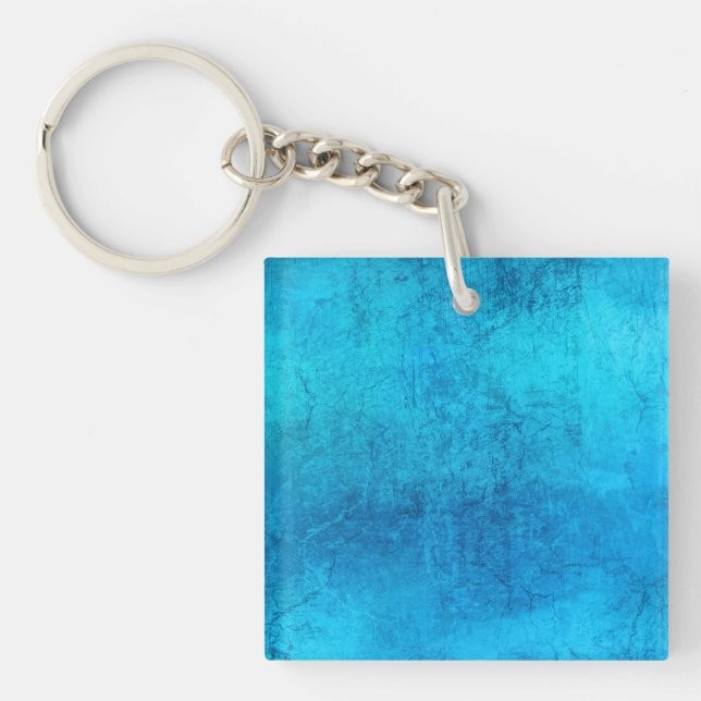 Porte-clefs Conception de couleur Abstraite bleue solide (Devant)