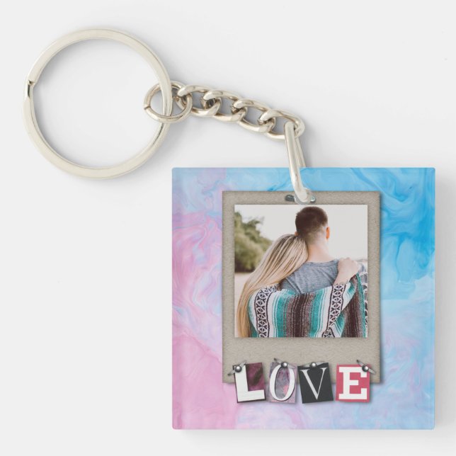 Porte-clefs Conception de couple mignonne (Devant)