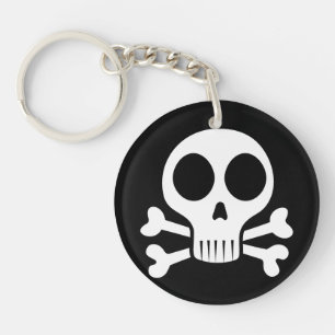 Porte-clefs Conception de crâne de pirate