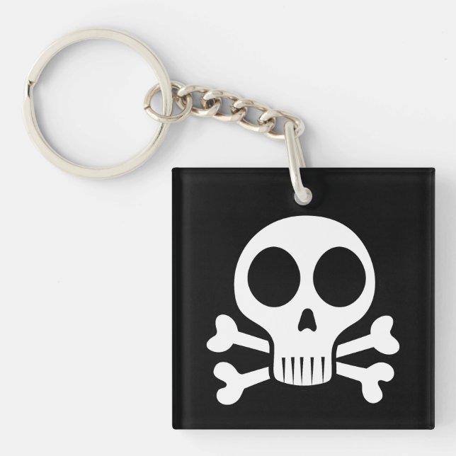 Porte-clefs Conception de crâne de pirate (Devant)
