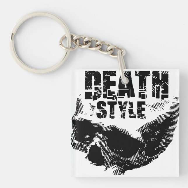 Porte-clefs Conception de crâne de style de mort (Devant)