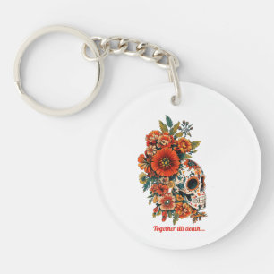 Porte-clefs Conception de crânes de sucre pour la Saint-Valent
