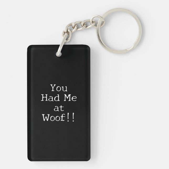 Porte-clefs Conception de design simple pour l'amour des chien (Dos)