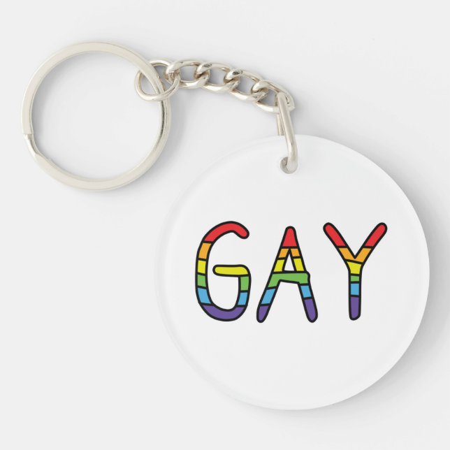 Porte-clefs Conception de Doodle Gay (Devant)