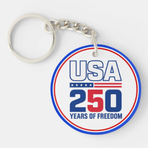 Porte-clefs Conception de drapeau patriotique USA 250 ans de l