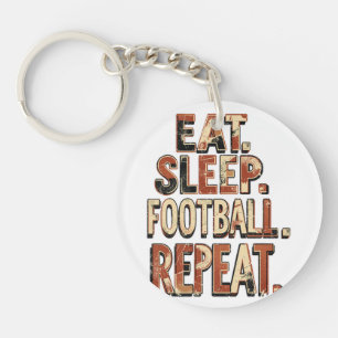 Porte-clefs Conception de fan de football vintage Graphique