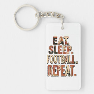 Porte-clefs Conception de fan de football vintage Graphique
