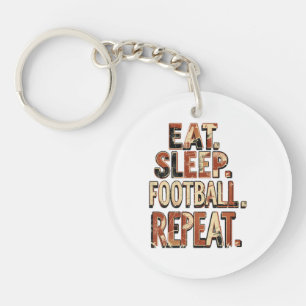 Porte-clefs Conception de fan de football vintage Graphique