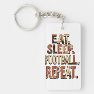 Porte-clefs Conception de fan de football vintage Graphique