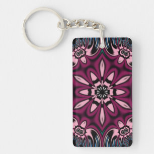 Porte-clefs conception de fleurs