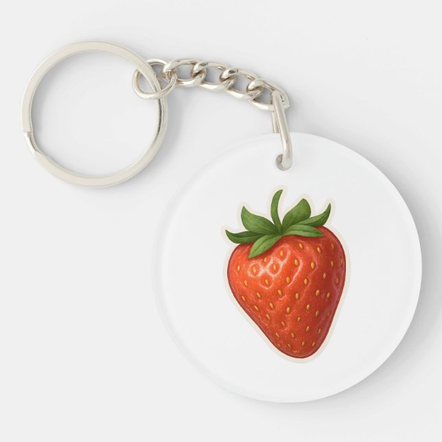 Porte-clefs Conception de fraises (Devant)
