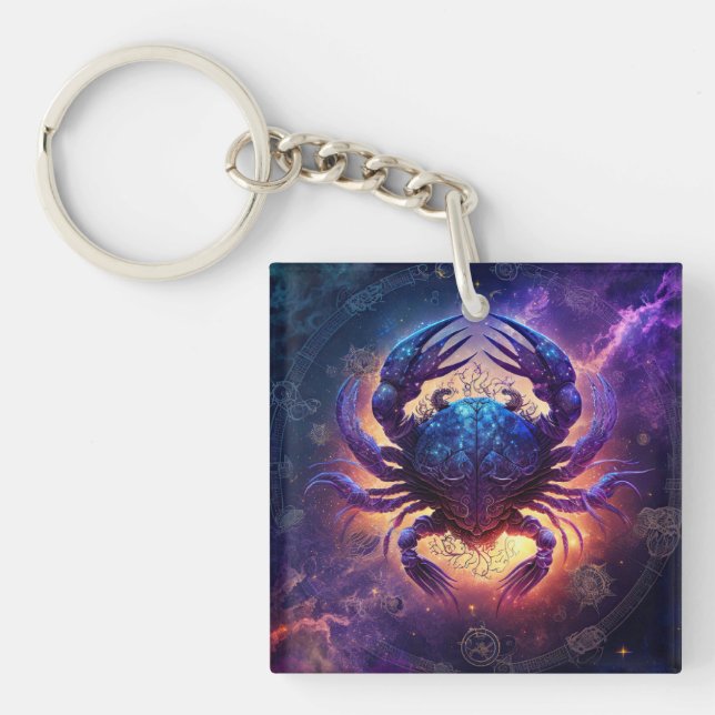Porte-clefs Conception de la constellation du Cancer en aquare (Devant)