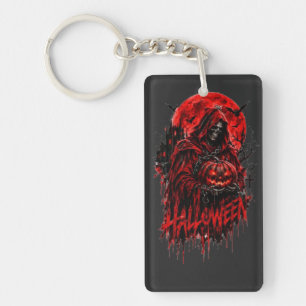 Porte-clefs Conception de la fête d'Halloween avec la Faucheus