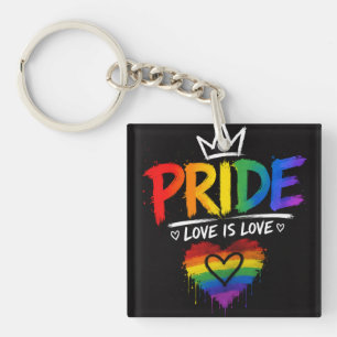 Porte-clefs Conception de l'arc-en-ciel de la fierté LGBT