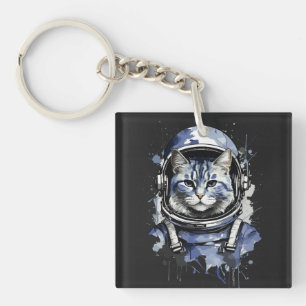 Porte-clefs Conception de l'astronaute bleu