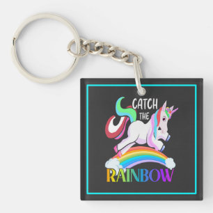 Porte-clefs Conception de licorne arc-en-ciel Catch