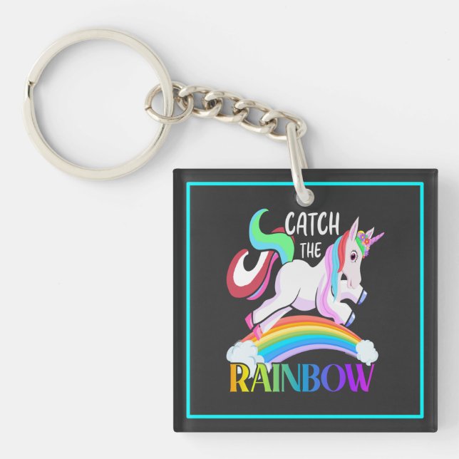 Porte-clefs Conception de licorne arc-en-ciel Catch (Devant)